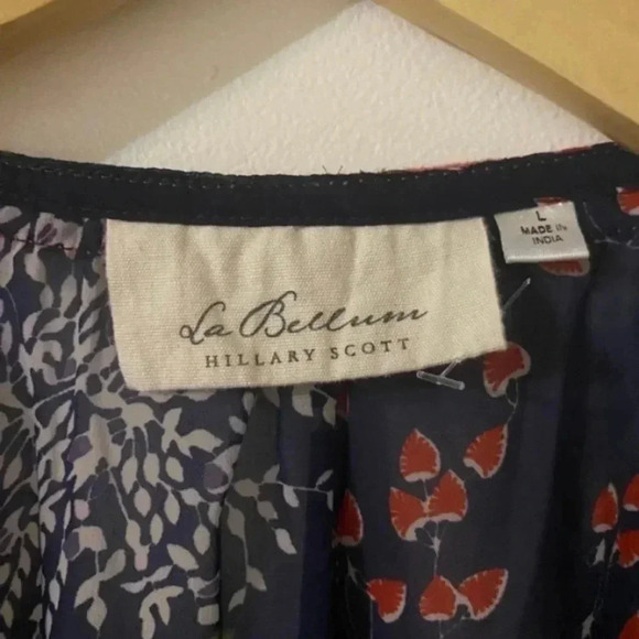 La Bellum Hillary Scott Sheer Floral Boho Blouse - Picture 5 of 7